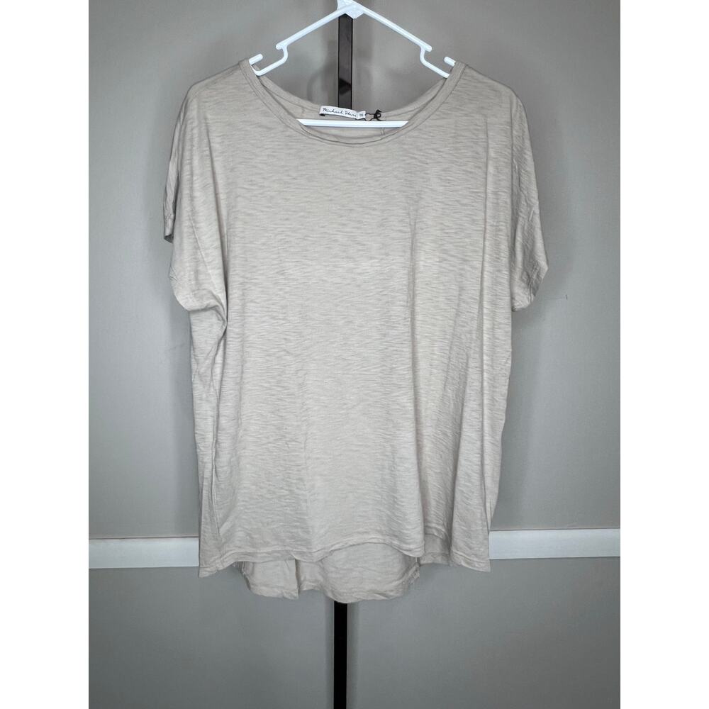 Michael Stars Cory Supima Cotton Tee OS Castle Beige NWT